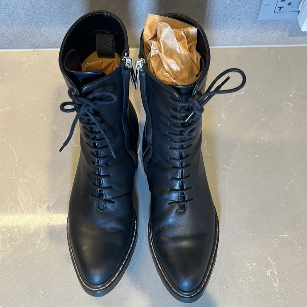 The Row Fara leather lace up bootie black size 38 - Picture 8 of 13